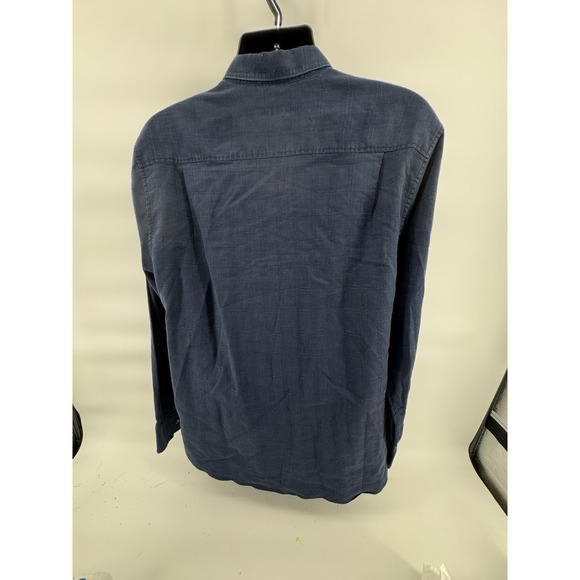 Tommy Bahama Men's XL Tall Blue Long Sleeve Linen Blend Button Down Shirt XLT - Picture 3 of 4